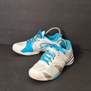 Babolat ProPulse 4 Sneaker Women Size 9 Hook And Loop White Blue Tennis Shoes